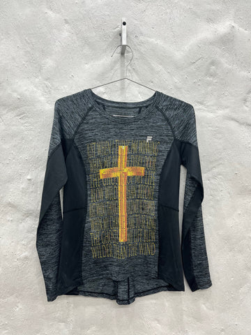 Gold Cross long sleeve t-shirt
