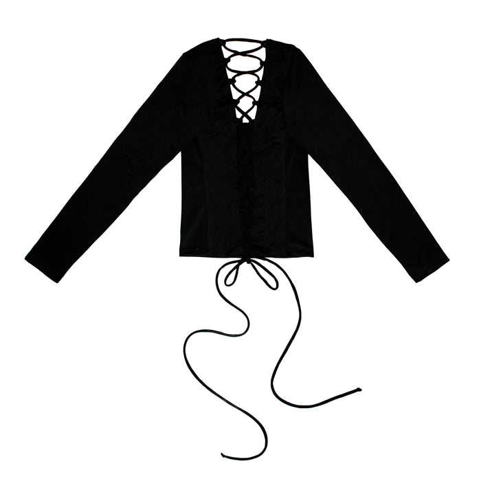 BLACK CORSET T SHIRT